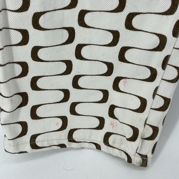 Reformation Jeans mod retro frequency print straight leg loose fit hi rise jeans - Picture 4 of 6